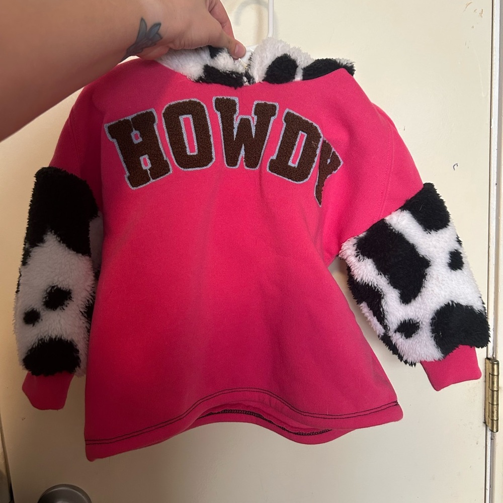 Vibrant Pink and Black Sweatshirt Hoodie
